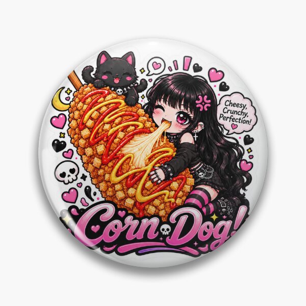 Item preview, Goth Food Gremlin Loves Corn Dog designed and sold by AnnekeJordaan.