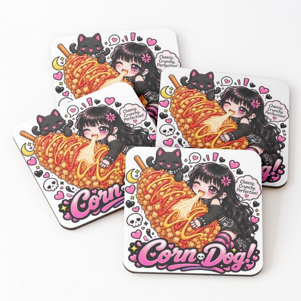 Item preview, Goth Food Gremlin Loves Corn Dog designed and sold by AnnekeJordaan.