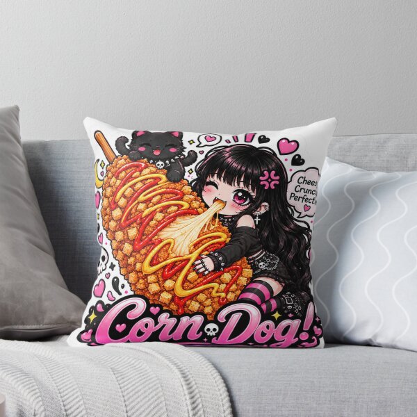 Item preview, Goth Food Gremlin Loves Corn Dog designed and sold by AnnekeJordaan.