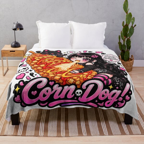 Item preview, Goth Food Gremlin Loves Corn Dog designed and sold by AnnekeJordaan.