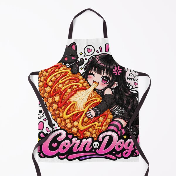 Item preview, Goth Food Gremlin Loves Corn Dog designed and sold by AnnekeJordaan.
