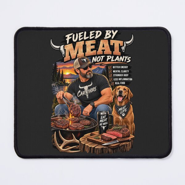 Item preview, FUELED BY MEAT NOT PLANTS designed and sold by CarnivoreGifts.
