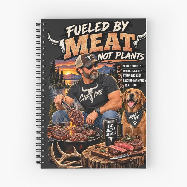 Item preview, FUELED BY MEAT NOT PLANTS designed and sold by CarnivoreGifts.