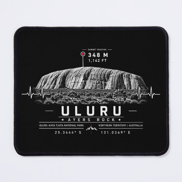 Item preview, ❤️ HEARTBEATS OF THE WORLD COLLECTION ❤️ - Uluru - Ayers Rock Summit Emblem - ULURU-KATA TJUTA NATIONAL PARK - NORTHERN TERRITORY - AUSTRALIA designed and sold by WheelieGdArt.