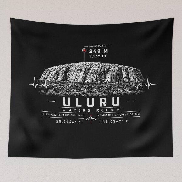 Item preview, ❤️ HEARTBEATS OF THE WORLD COLLECTION ❤️ - Uluru - Ayers Rock Summit Emblem - ULURU-KATA TJUTA NATIONAL PARK - NORTHERN TERRITORY - AUSTRALIA designed and sold by WheelieGdArt.