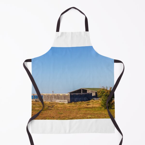 Item preview, Weathered Wooden Beach Shack by Coastal Grassland Under Clear Blue Sky and Ocean Horizon designed and sold by Nmallia.