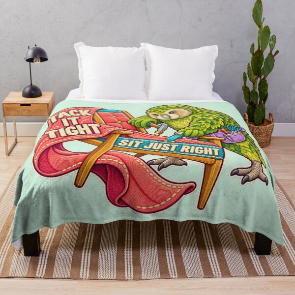 Item preview, Labor Day Kakapo Upholsterer – Tack It Tight Sit Just Right Embroidery Design designed and sold by Jaani-T.