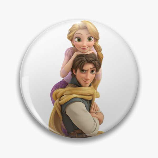 Item preview, Rapunzel and Flynn Rider Tangled Couple Long Hair 3D Character Design designed and sold by 4U---Store.