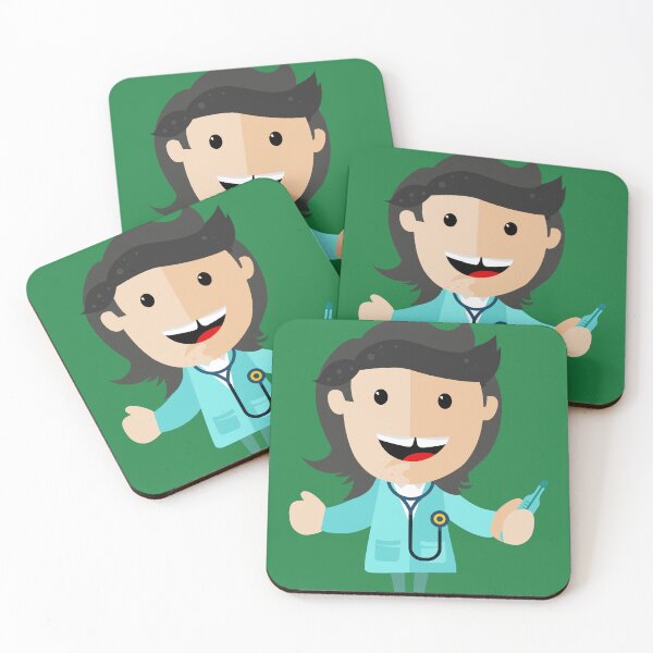 Item preview, Cute Cartoon Doctor with Stethoscope and Thermometer designed and sold by chaaval.