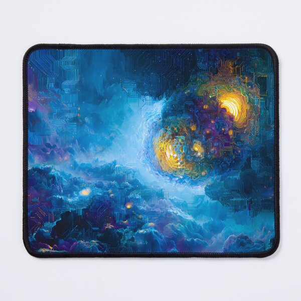 Item preview, Cyberpunk Digital Nebula Landscape designed and sold by ThaCriações.