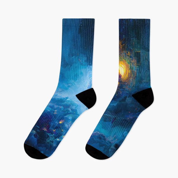 Item preview, Cyberpunk Digital Nebula Landscape designed and sold by ThaCriações.