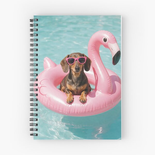 Item preview, Dachshund Sunglasses Flamingo Pool Float designed and sold by The Mellonaire.