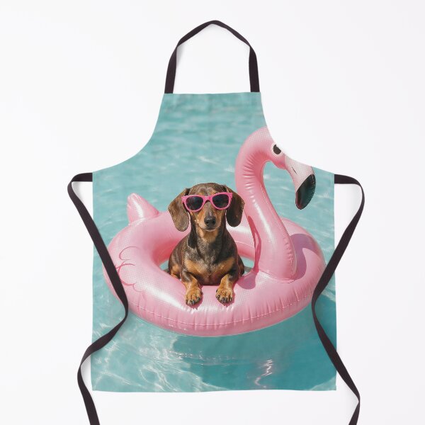 Item preview, Dachshund Sunglasses Flamingo Pool Float designed and sold by The Mellonaire.