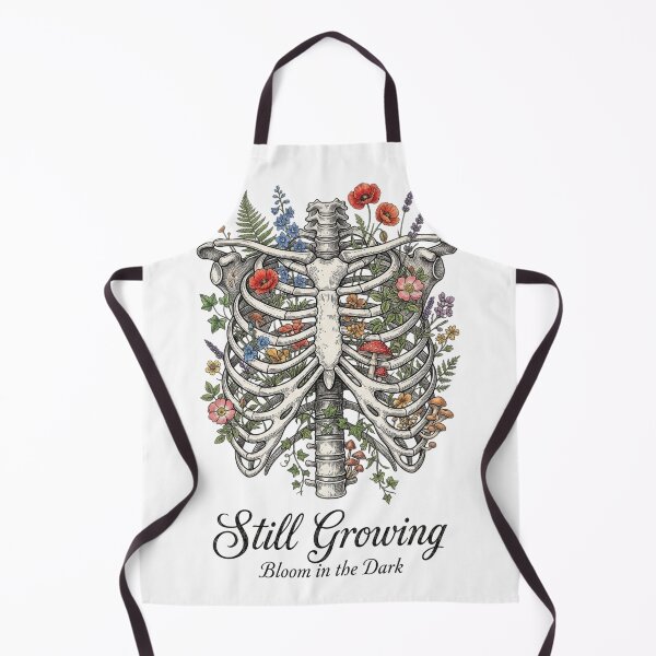 Item preview, Still Growing - Botanical Ribcage Anatomy Bloom in the Dark - Vintage Gothic Osteology Floral Ribcage Terrarium - Still Growing Resilience designed and sold by LuxeBuzz.