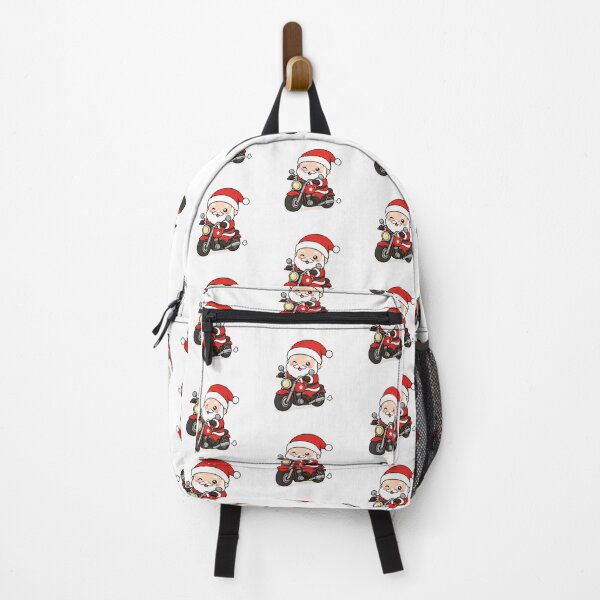 Item preview, Kawaii Santa Claus Riding a Motorcycle – Cute Christmas Cartoon designed and sold by mayatA-rt.