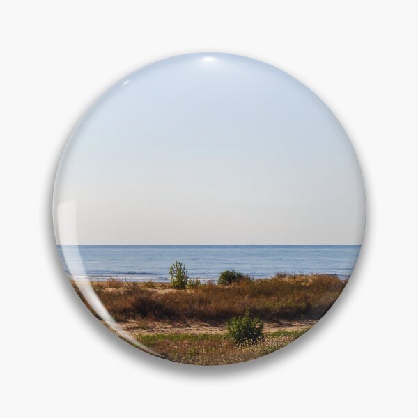 Item preview, Calm Coastal Beach With Palm Trees, Sandy Dunes and Tranquil Sea Horizon on a Sunny Day designed and sold by Nmallia.