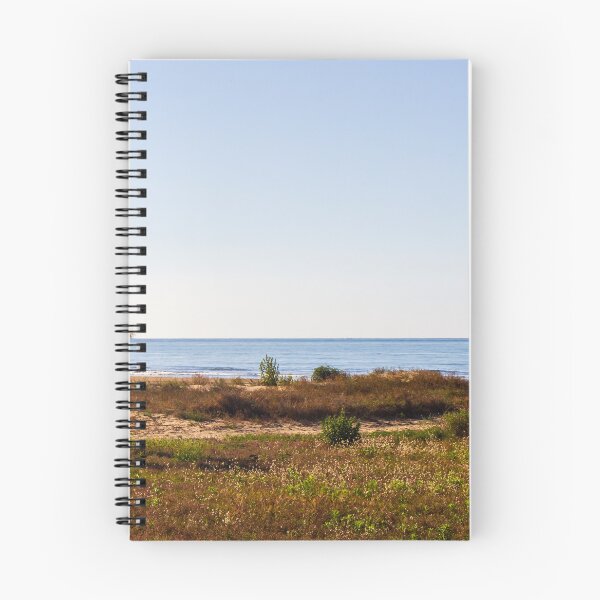 Item preview, Calm Coastal Beach With Palm Trees, Sandy Dunes and Tranquil Sea Horizon on a Sunny Day designed and sold by Nmallia.