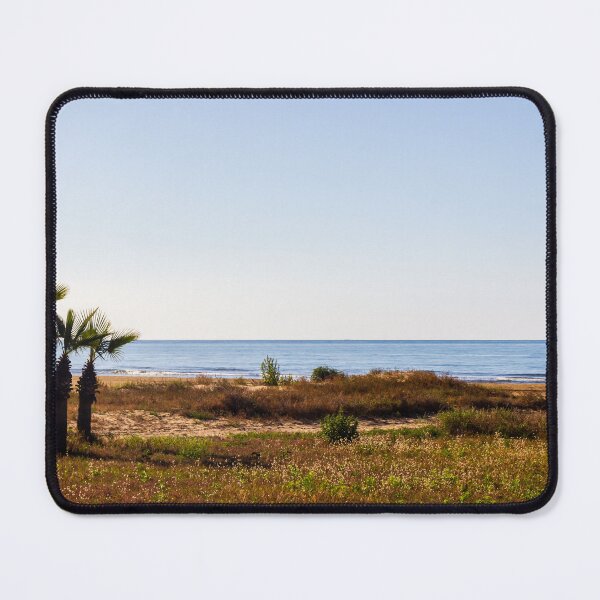 Item preview, Calm Coastal Beach With Palm Trees, Sandy Dunes and Tranquil Sea Horizon on a Sunny Day designed and sold by Nmallia.