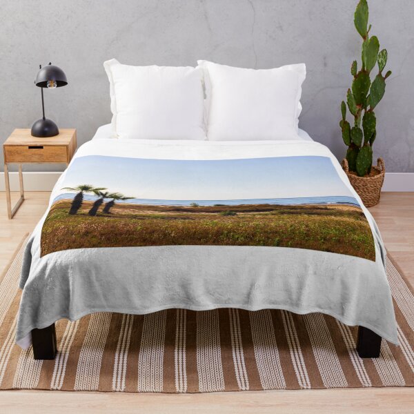 Item preview, Calm Coastal Beach With Palm Trees, Sandy Dunes and Tranquil Sea Horizon on a Sunny Day designed and sold by Nmallia.