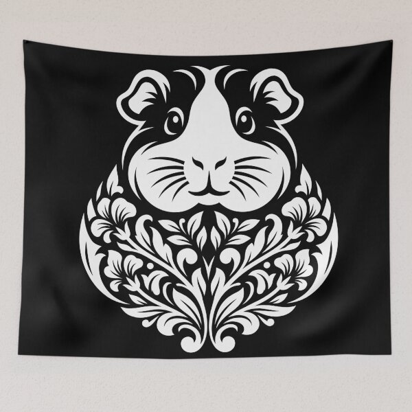 Item preview, Guinea Pig Botanical Silhouette Vector Illustration designed and sold by ZUMERI.
