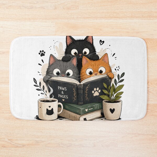 Item preview, Paws and Pages Cute Cats Reading Books Bookworm T Shirt Design designed and sold by ucpstudio.