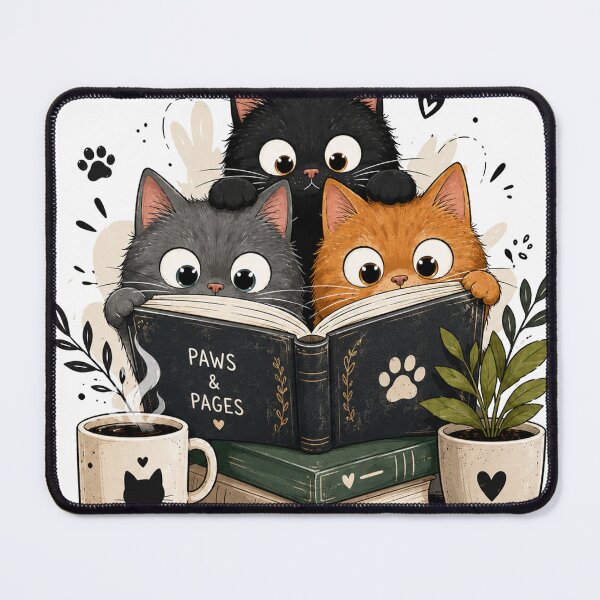 Item preview, Paws and Pages Cute Cats Reading Books Bookworm T Shirt Design designed and sold by ucpstudio.