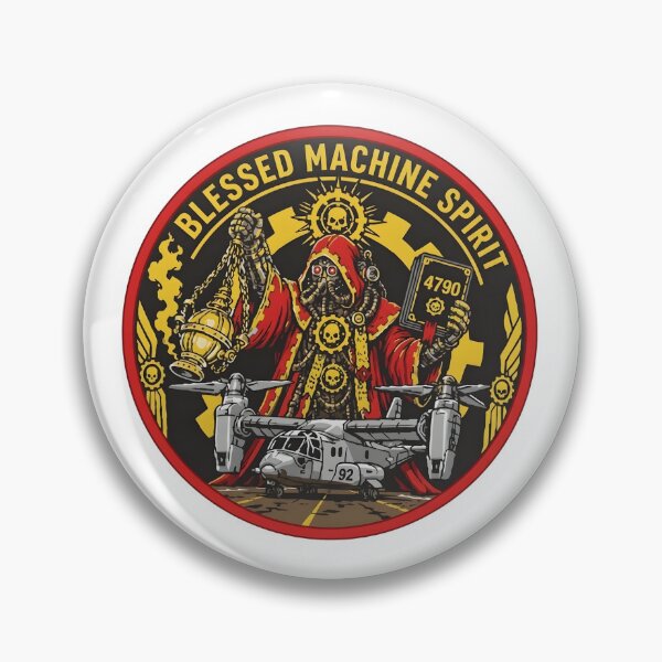 Item preview, Blessed Machine Spirit V-22 Osprey Tech-Priest Morale Patch designed and sold by CharlieDesings.