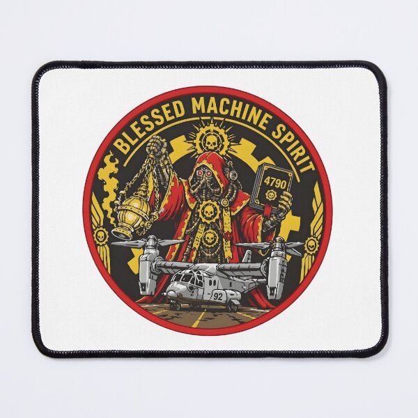 Item preview, Blessed Machine Spirit V-22 Osprey Tech-Priest Morale Patch designed and sold by CharlieDesings.