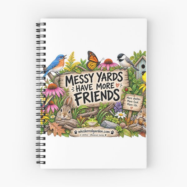 Item preview, Messy Yards Have More Friends | Wildlife Habitat Garden designed and sold by Whiskered Garden Studio.
