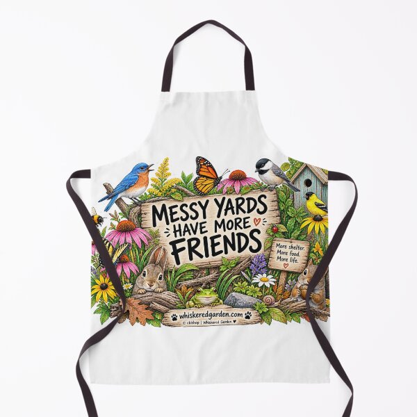 Item preview, Messy Yards Have More Friends | Wildlife Habitat Garden designed and sold by Whiskered Garden Studio.
