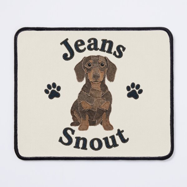 Item preview, Brown Smooth Dachshund Denim Patch Art designed and sold by JeanSnout.