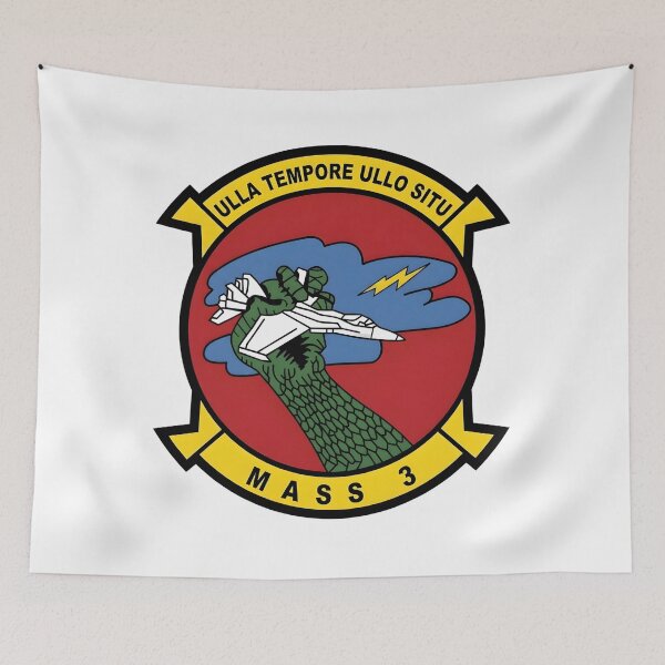 Item preview, US Marine Corps MASS-3 Marine Air Support Squadron 3 Patch designed and sold by CharlieDesings.