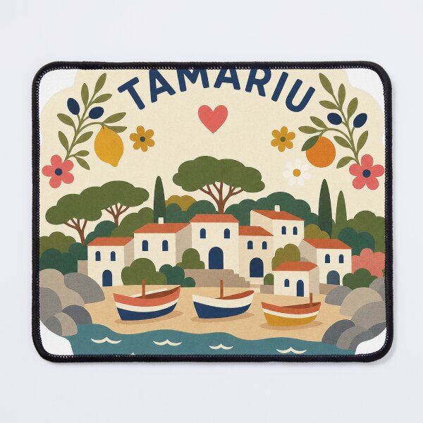 Item preview, Tamariu Spain Travel Souvenir Modern Folk Art designed and sold by VisualArtsOasis.