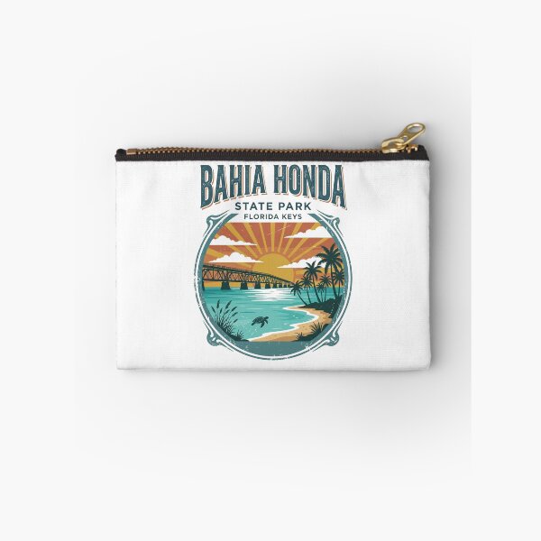 Item preview, Bahia Honda State Park Vintage Travel Poster – Florida Keys Retro Sunset Rail Bridge & Sea Turtle designed and sold by vivid-vibes-art.