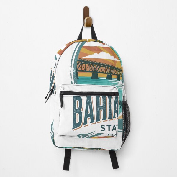 Item preview, Bahia Honda State Park Vintage Travel Poster – Florida Keys Retro Sunset Rail Bridge & Sea Turtle designed and sold by vivid-vibes-art.