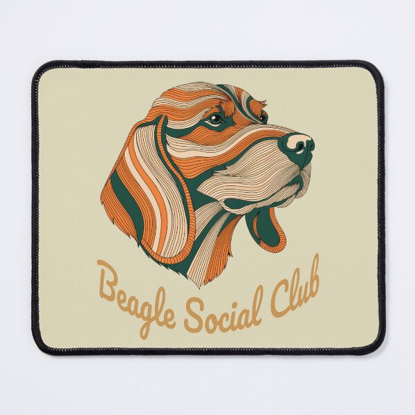 Item preview, Beagle Social Club Vintage Badge (orange lettering) designed and sold by Kinship-Pets.