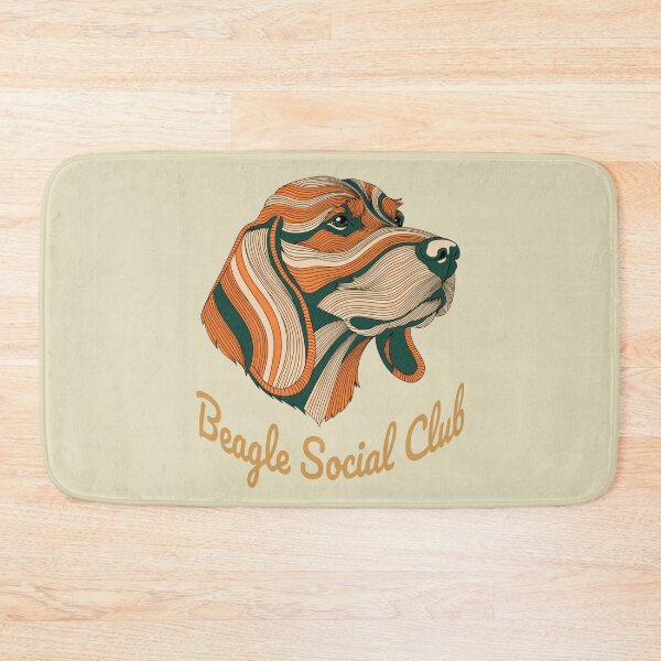 Item preview, Beagle Social Club Vintage Badge (orange lettering) designed and sold by Kinship-Pets.