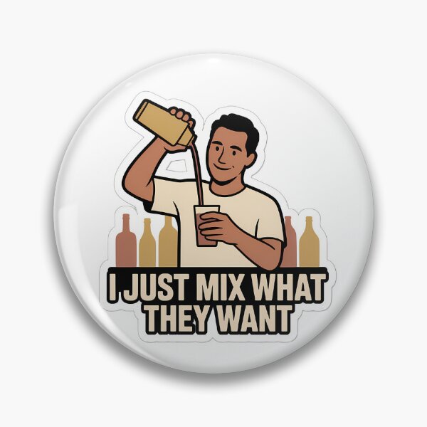 Item preview, Bartender Pouring Cocktail with Quote designed and sold by NiftyWrx.