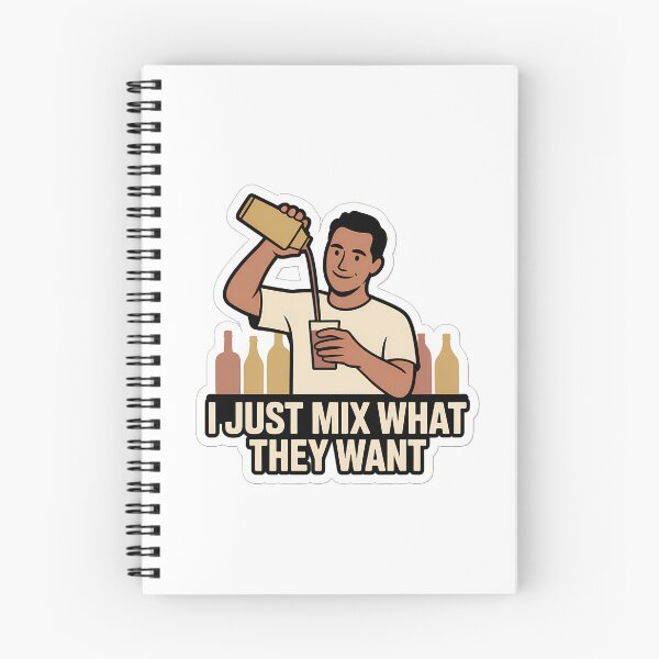 Item preview, Bartender Pouring Cocktail with Quote designed and sold by NiftyWrx.