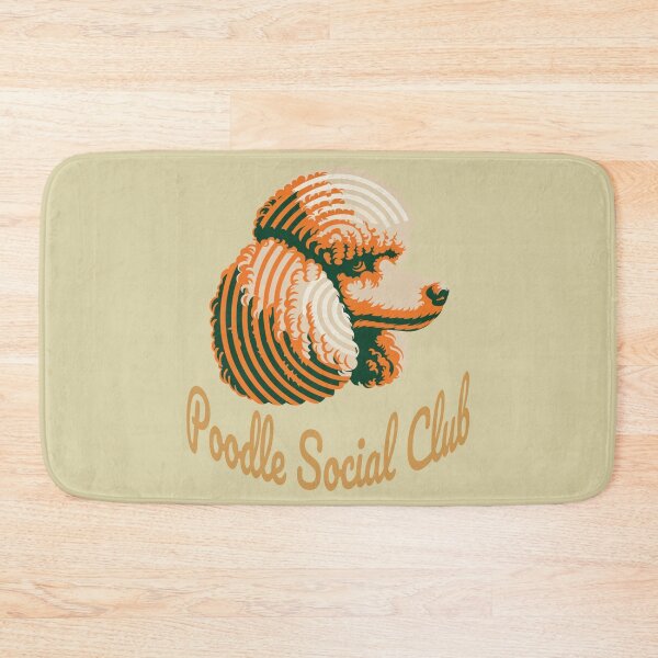 Item preview, Poodle Social Club Vintage Badge (orange lettering) designed and sold by Kinship-Pets.