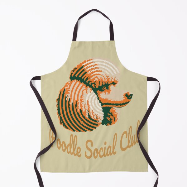 Item preview, Poodle Social Club Vintage Badge (orange lettering) designed and sold by Kinship-Pets.