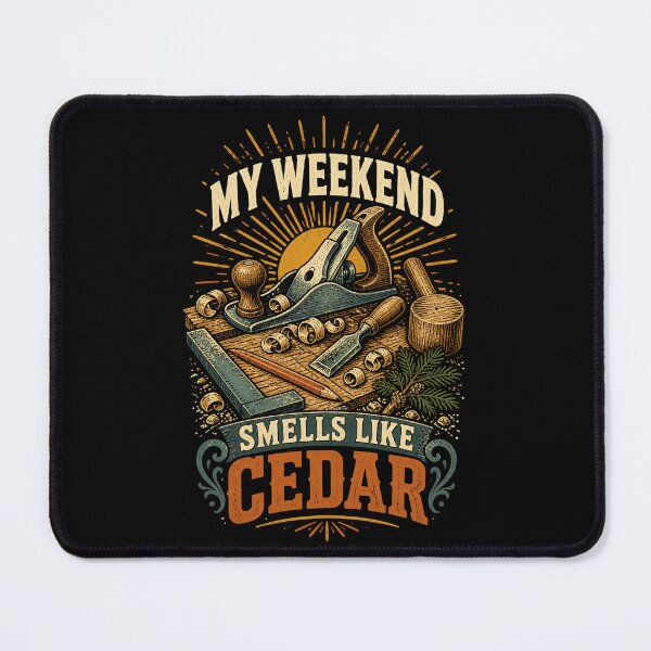 Item preview, My Weekend Smells Like Cedar Vintage Woodworking designed and sold by Gustavo Navarro.