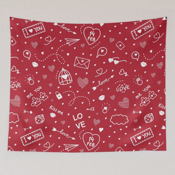 Item preview, Valentines Day Doodle Pattern designed and sold by IrynaAlex.