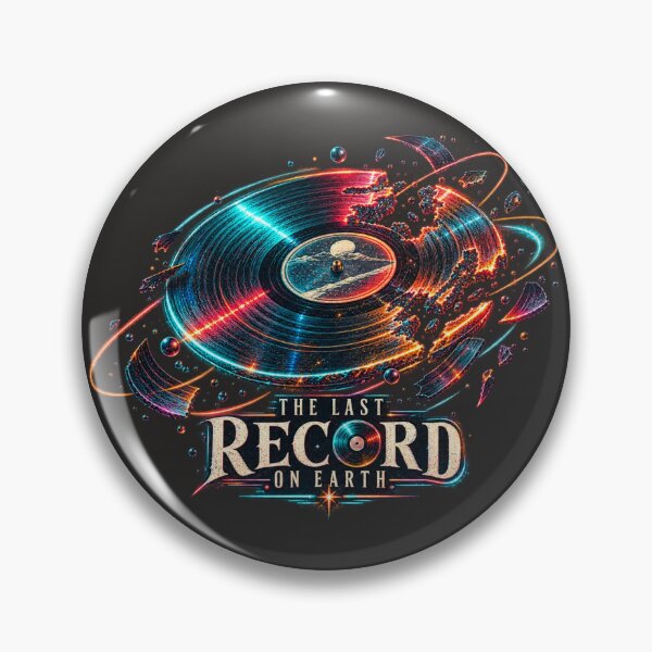Item preview, The Last Record on Earth – Retro Futuristic Neon Vinyl designed and sold by Golden Era Studio.