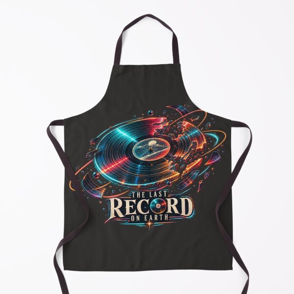 Item preview, The Last Record on Earth – Retro Futuristic Neon Vinyl designed and sold by Golden Era Studio.