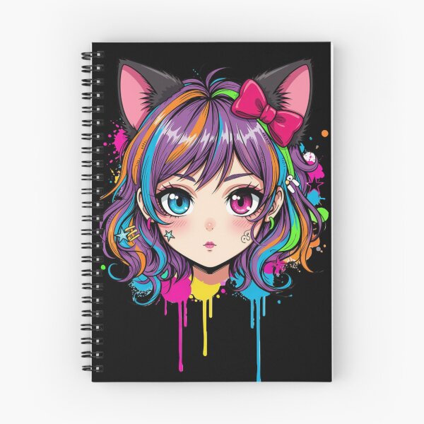Item preview, Colorful Neko Girl – Kawaii Graffiti Cat Girl designed and sold by Revyra Design .