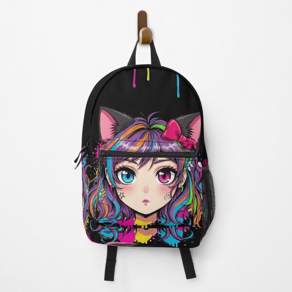 Item preview, Colorful Neko Girl – Kawaii Graffiti Cat Girl designed and sold by Revyra Design .