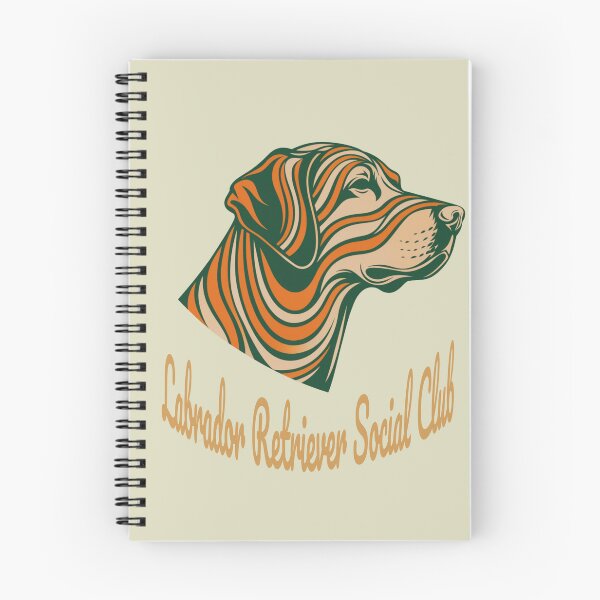 Item preview, Labrador Retriever Social Club Vintage Badge (orange lettering) designed and sold by Kinship-Pets.