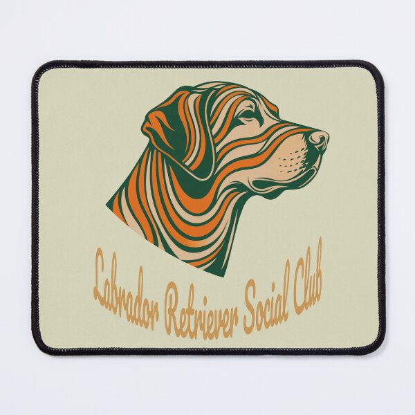 Item preview, Labrador Retriever Social Club Vintage Badge (orange lettering) designed and sold by Kinship-Pets.