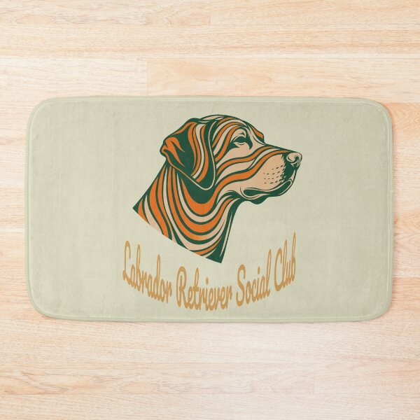Item preview, Labrador Retriever Social Club Vintage Badge (orange lettering) designed and sold by Kinship-Pets.